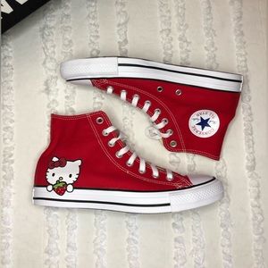 Red Hello kitty converse